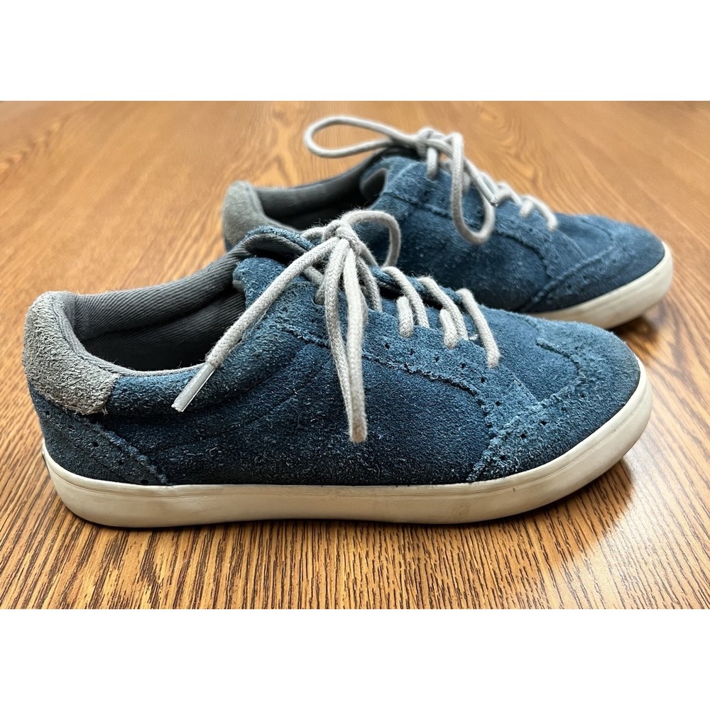 Hanna Andersson Boys Edvard School Blue Suede Lace Up Chukka Shoes Size 10 Girls